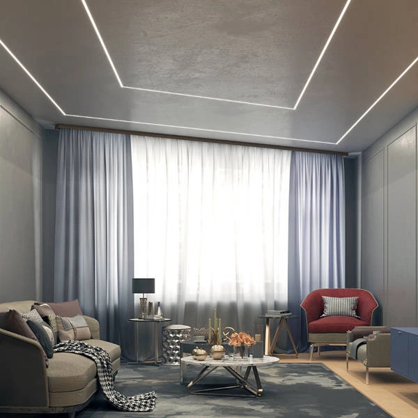 Profil LED P14-2 wpuszczany 100cm szer. 20mm | do osłonek C15 | biały