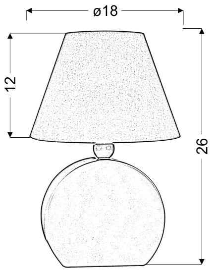 Lampa stołowa/nocna OFELIA 41-62461 niebieska 1x40W E14 do dziecięcego pokoju