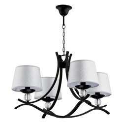 Nowoczesna lampa sufitowa SMITH IV czarny śr. 68cm