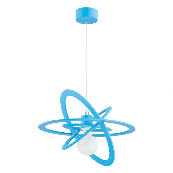 Lampa dziecięca wisząca ORLANDO BLUE E27 wys. 90cm | niebieska