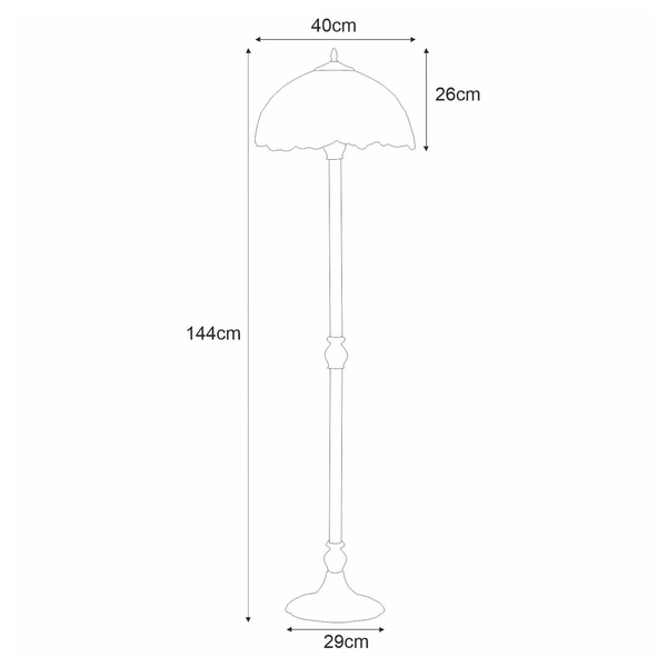 Lampa podłogowa K-F161122 z serii WITRAŻ