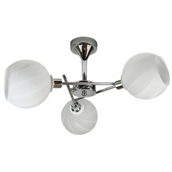 Lampa sufitowa RAUL 33-72221 chromowa z białymi kloszami 3x40W E14