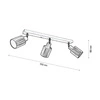 Lampa Sufitowa Carla 3xE14 Max.40W Drewno Brzozowe/Czarny Klosz 2036019011028