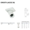 Lampa sufitowa kinkiet spot reflektorek CROSTI LACCE SQ biały