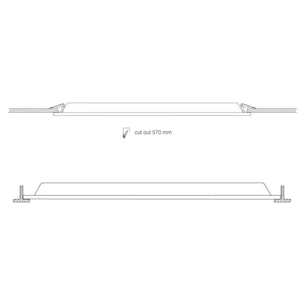 Plafon lampa sufitowa do biura ITAKA 40W LED 3000K | biała 8460