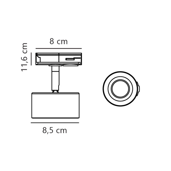 Oświetlenie szynowe ClydeLink LED 2700K Biała ciepła Metal | Czarny