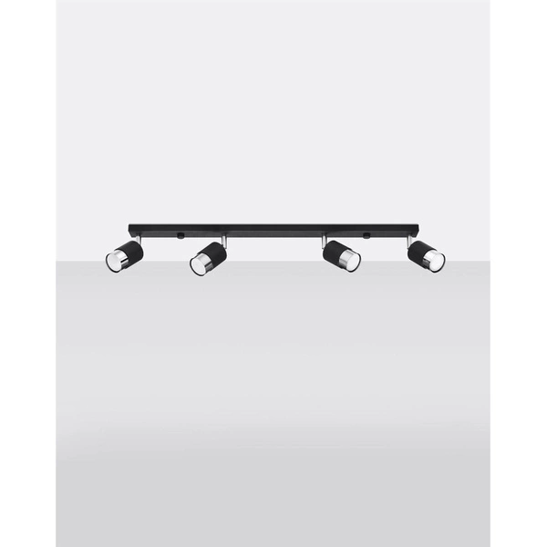 Lampa sufitowa (spot) NERO 4, SL.1067, czarny/chrom, 4x40W GU10