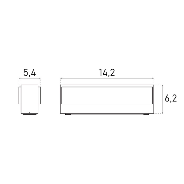 Lampa natynkowa na elewacje LED SMD VILA IP54 7W 4000K | antracyt