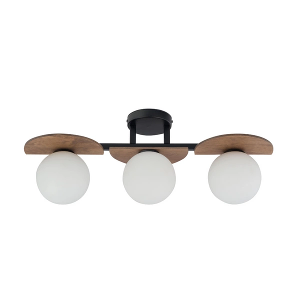 Klasyczna lampa sufitowa do biura MIRROR G9 12W szer. 66cm | czarny brązowy