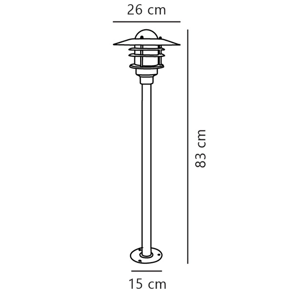 Oświetlenie ogrodowe AGGER E27 60W Stal | Ocynkowany