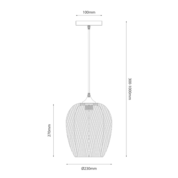 Lampa wisząca ALMA 1xE27