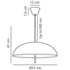 Lampa wisząca VERSALE E27 15W Metal | Biały