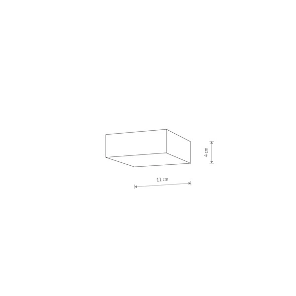 Plafon LID SQUARE LED 11cm 15W barwa neutralna 4000K | biały 10428