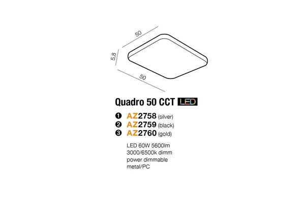 QUADRO 50 LED CCT GOLD