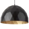Lampa wisząca DIAMENT czarno - złota 50cm