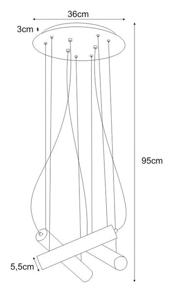 Lampa wisząca K-4401 z serii MILE BLACK