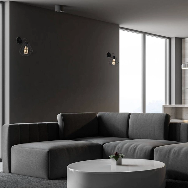 INDUSTRIALNY Kinkiet COLIN BLACK 1xE27 MLP4788