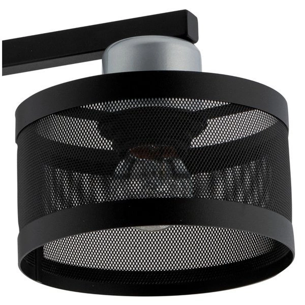 Nowoczesna lampa sufitowa OFF 1 PLAFON czarny/srebrny 32142