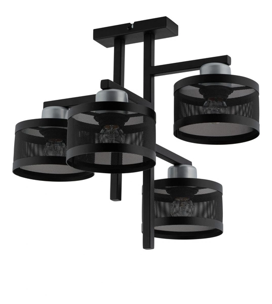 Nowoczesna lampa sufitowa OFF 3 PLAFON czarny/srebrny 32138