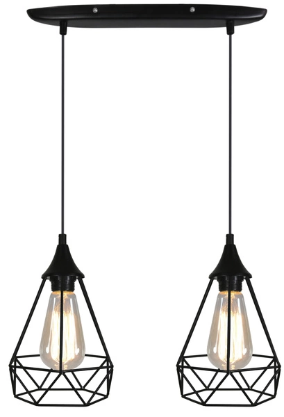 Lampa wisząca GRAF 32-62895 czarna 2x60W E27