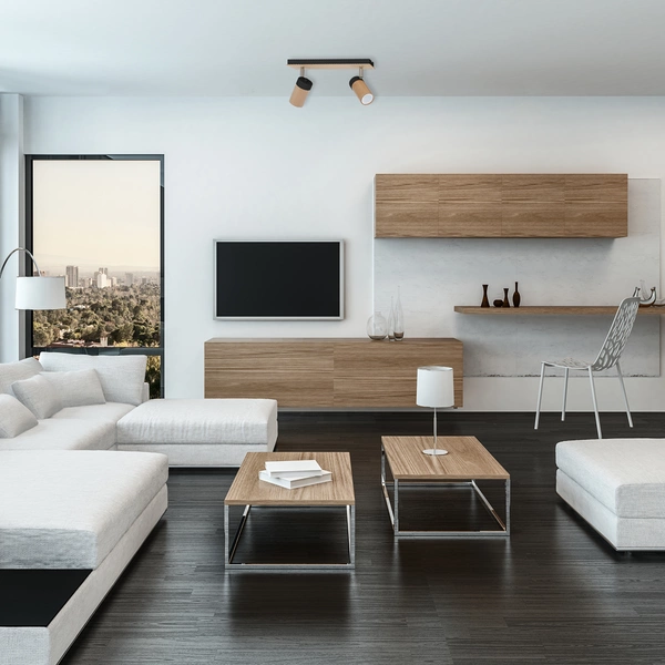 Lampa sufitowa nowoczesna reflektorek spot BARON II czarny szer. 37cm