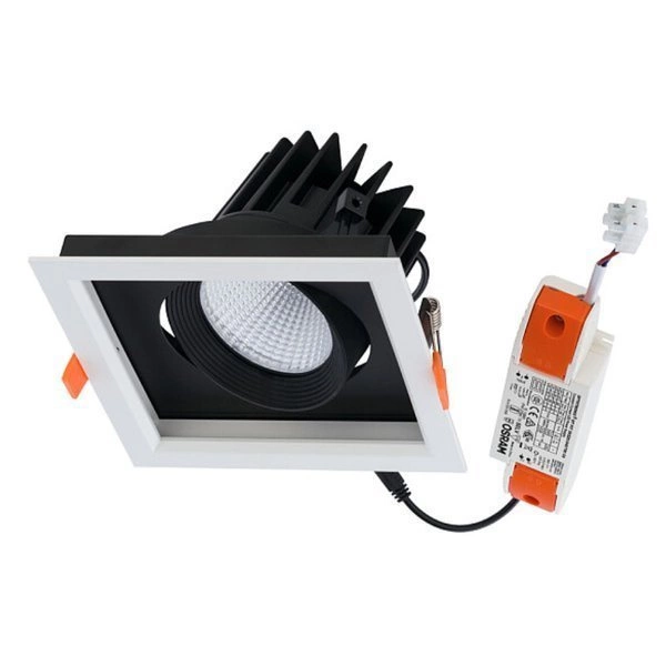 Lampa sufitowa wpuszczana DIA 30W LED 3000K | biały czarny 8720