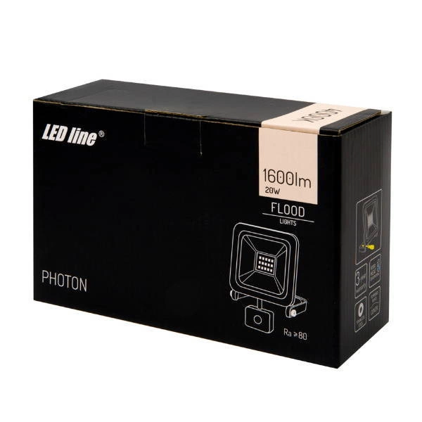Naświetlacz LED line PHOTON 20W 1600lm 4000K z czujnikiem ruchu