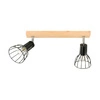Lampa Sufitowa Megan Wood 2xE14 Max.40W Drewno Brzozowe/Czarny Metal 2344260