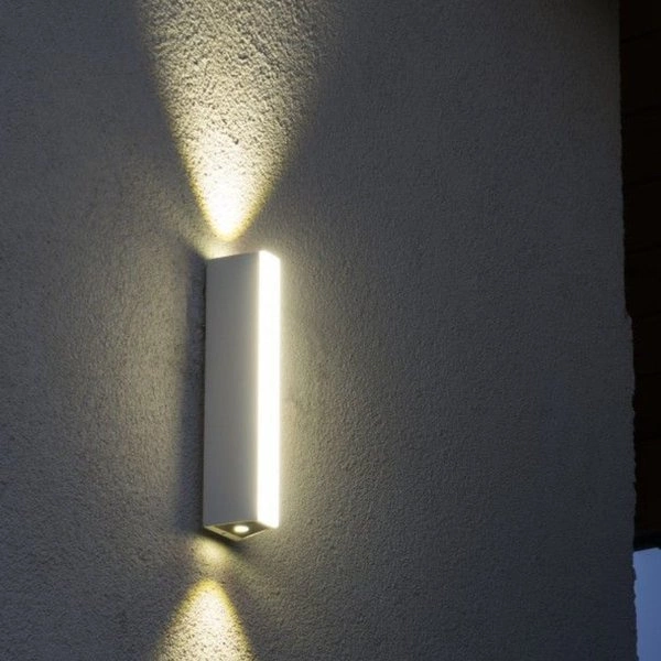 Kinkiet zewnętrzny nowoczesny na elewację TIN M1401 W | biały