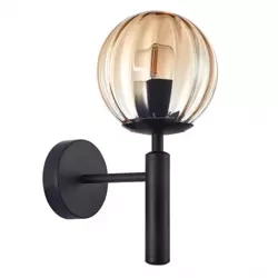 Lampa ścienna RAVENA wys. 31cm E27 | czarny