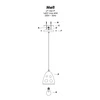 Lampa wisząca Melt 1xE27 czarny LP-126/1P