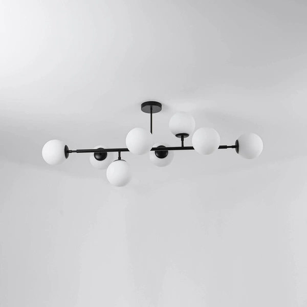 DORADO 8 Lampa wisząca/sufitowa czarna OP.OŚW. 8PŁ