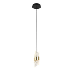 Lampa wisząca Tonga śr. 12cm 8W LED ciepła biel 3000K | czarny
