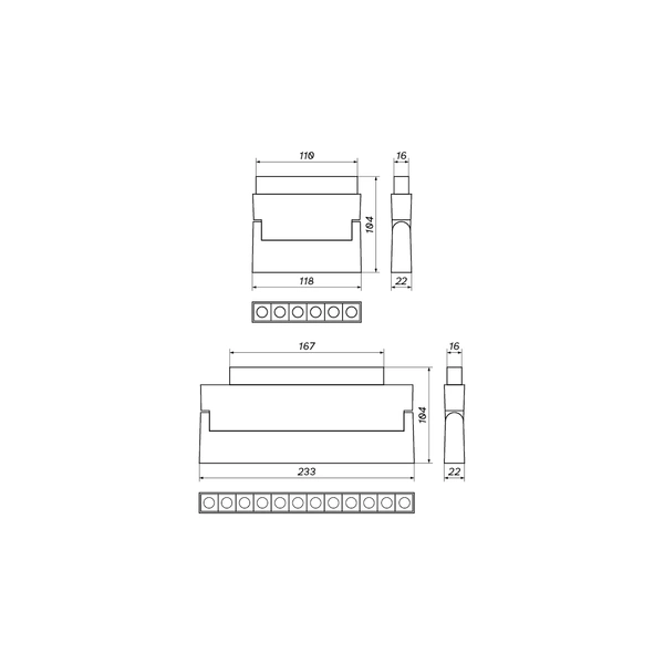 Reflektor łamany MultiLINE DOTS SPOT MINI 12W 3000K ciepła 36st | czarny