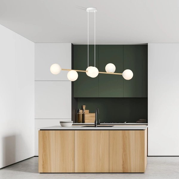 Lampa wisząca Emibig GRAVITY 6 WH GOLD 1242/6