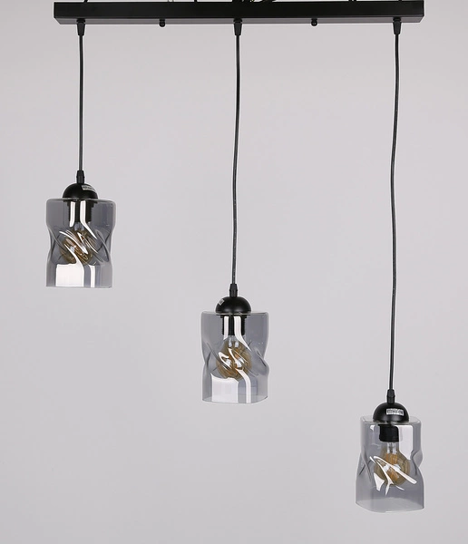 Lampa wisząca FELIS, 33-00149, czarny/dymiony, 3x60W E27