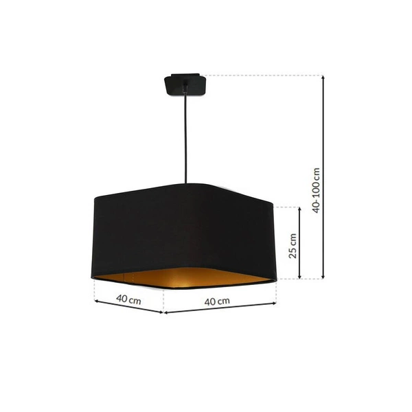 Lampa wisząca NAPOLI BLACK/GOLD 1xE27 ML6368