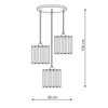 Lampa wisząca GALACTICO, czarny/transparentny, 3x60W E27