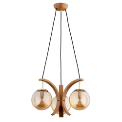 Lampa wisząca ALFA INSO DREWNIANA 3xE14 40cm | 62325