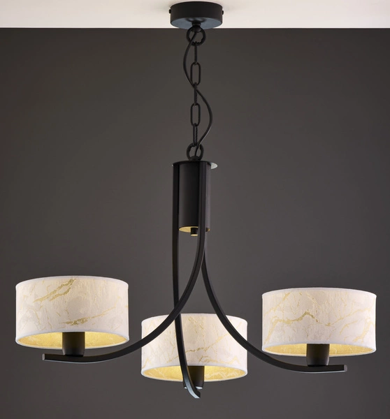 Klasyczny Żyrandol ARTHUR wys. 71cm 3xE27 15W IP20 | czarny