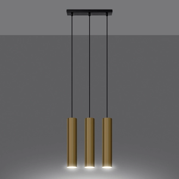Lampa Wisząca LAGOS 3 złoty połysk