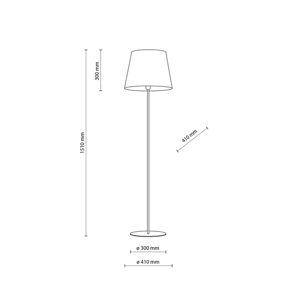 Stylowa lampa stojąca CHICAGO E27 60W wys. 150cm | beżowy 5151