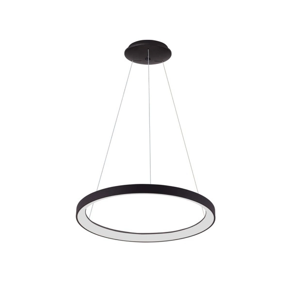 Lampa wisząca Italux Vico 58cm 48W LED barwa zmienna (CCT) | czarny
