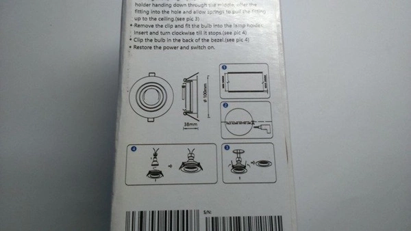 Spot białe oczko downlight 10cm GU10 / MR16