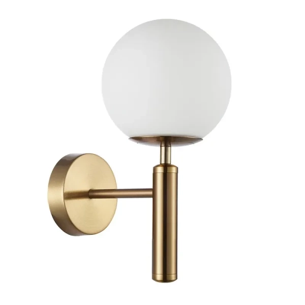 Nowoczesna lampa ścienna RAVENA E27 wys.31 cm | Mosiądz