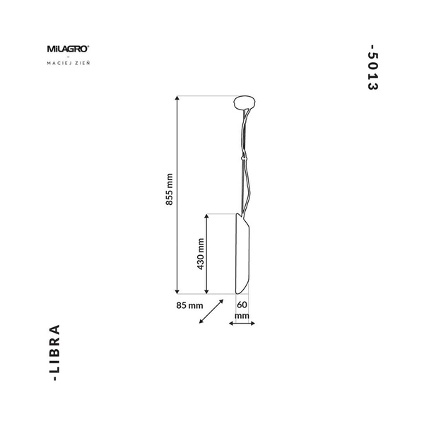 Lampa wisząca LIBRA, złota, 1x40W E14, MZ5013