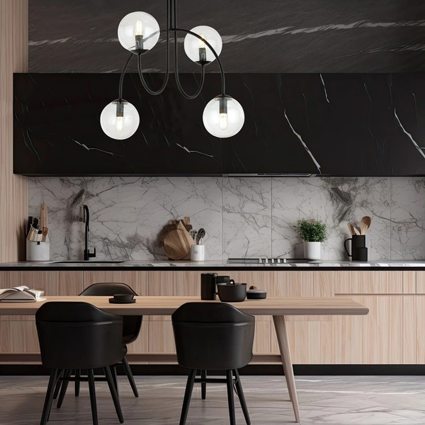 Lampa sufitowa Emibig ARCHI 4A BL TRANSPARENT 1286/4A