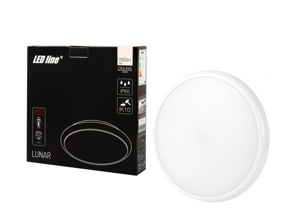Plafon LUNAR 16W 1360lm 4000K neutralna IP65 czujnik ruchu i zmierzchu