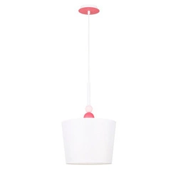 Lampa wisząca dziecięca BEBE 31-72764 biało-różowa 1x60W E27