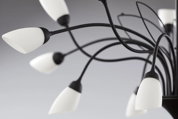 Klasyczny Żyrandol GLORIOSA wys. 165cm 15xG9 14W IP20 | czarny mat